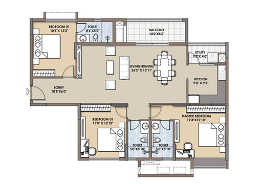 floor-plan Sahu City Lucknow-floor-plan